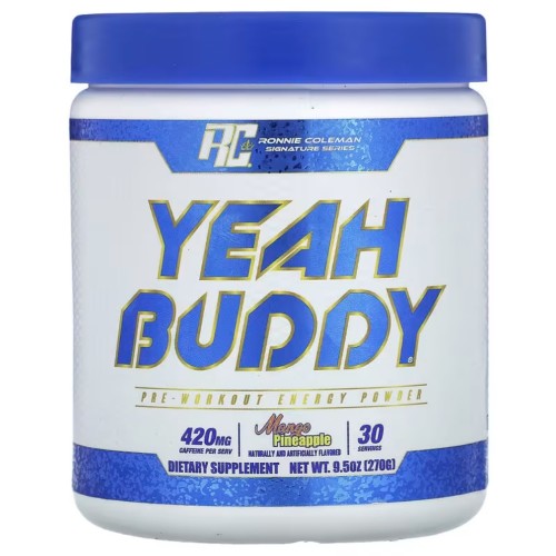 Ronnie Coleman, Signature Series, Yeah Buddy, энергетический порошок перед тренировкой, манго и ананас, 270 г (9,5 унции)